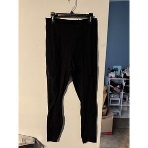 Lululemon SoulCycle Black Ribbed High Rise Leggings Womens Activewear Yoga Pants